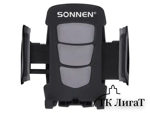 Держатель для телефона в авто на стекло SONNEN, зажим 50-100 мм, вращение 360°, 354921