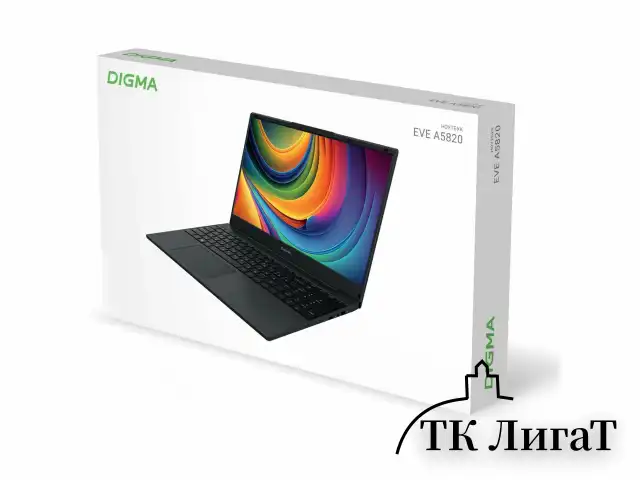 Ноутбук DIGMA EVE A5820 15,6", Ryzen 3 3200U 8 Гб, SSD 256 Гб, Windows 11 Pro, черный, DN15R3-8CXW02