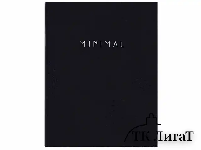 Тетрадь на кольцах А5 175х215 мм, 120 л., твердый картон, клетка, BRAUBERG "Minimal black", 404713