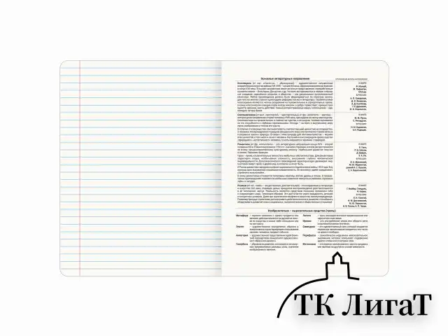 Тетрадь предметная КЛАССИКА ПРИРОДА 48 л., обложка картон, ЛИТЕРАТУРА, линия, подсказ, BRAUBERG, 405090