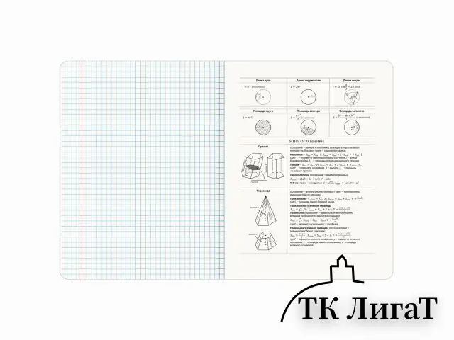 Тетрадь предметная CREATIVE 48 л., обложка картон, ГЕОМЕТРИЯ, клетка, подсказ, BRAUBERG, 405114
