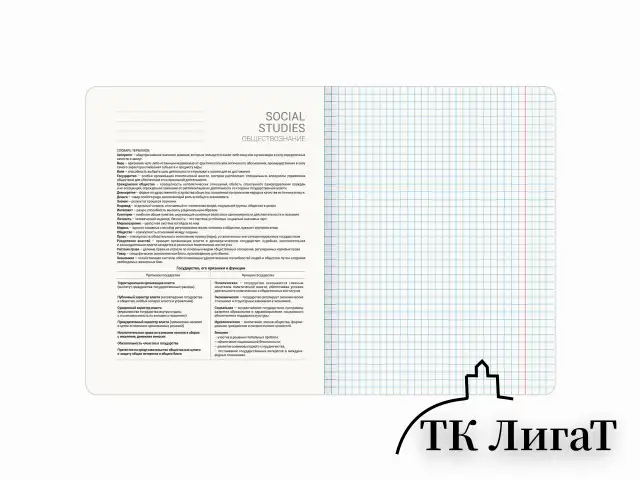 Тетрадь предметная ДАТЫ 48 л., TWIN-лак, ОБЩЕСТВОЗНАНИЕ, клетка, подсказ, BRAUBERG, 405123