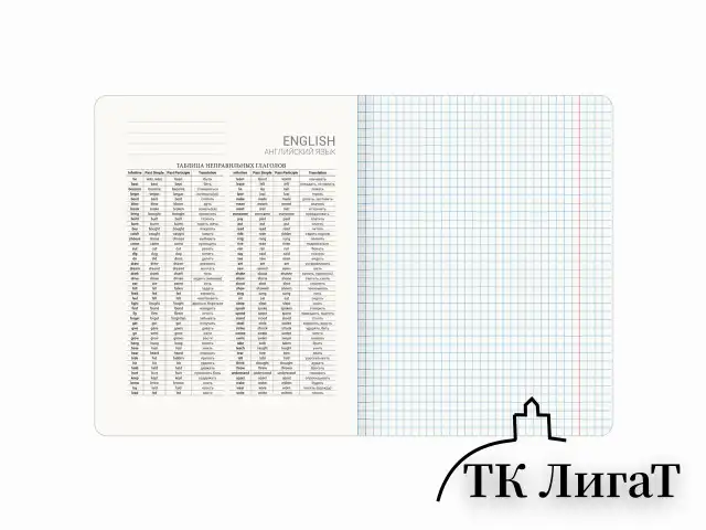 Тетрадь предметная ДАТЫ 48 л., TWIN-лак, АНГЛИЙСКИЙ ЯЗЫК, клетка, подсказ, BRAUBERG, 405124