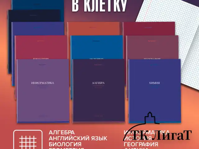 Тетради предметные, КОМПЛЕКТ 13 ПРЕДМЕТОВ, 36 л., обложка мелованная бумага, BRAUBERG, "КОЛОР", 405161