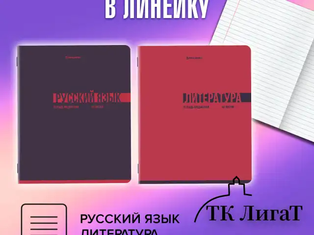 Тетради предметные, КОМПЛЕКТ 12 ПРЕДМЕТОВ, 48 л., обложка картон, BRAUBERG "VIBE", 405163
