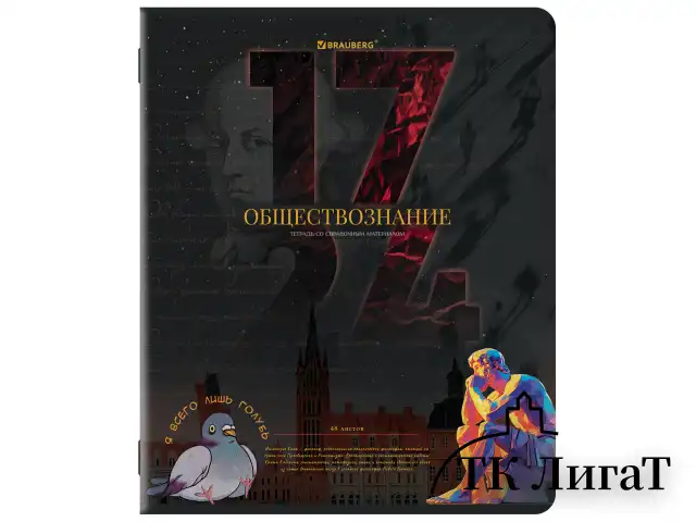 Тетради предметные, КОМПЛЕКТ 12 ПРЕДМЕТОВ, 48 л., TWIN лак, BRAUBERG "ДАТЫ", 405173