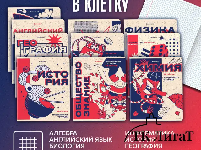 Тетради предметные, КОМПЛЕКТ 12 ПРЕДМЕТОВ, 48 л., TWIN лак, BRAUBERG "ASIA", 405174
