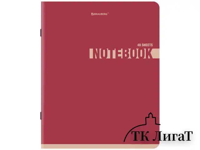 Тетрадь А5, 48 л., BRAUBERG, скоба, клетка, SoftTouch, "NoteColor", (микс в спайке), 405326