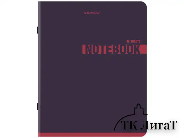 Тетрадь А5, 48 л., BRAUBERG, скоба, клетка, SoftTouch, "NoteColor", (микс в спайке), 405326