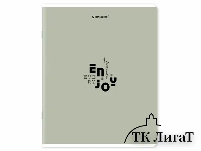 Тетрадь А5, 48 л., BRAUBERG, скоба, клетка, матовая ламинация, "Однотонный_Пастель_2", (микс в спайке), 405336