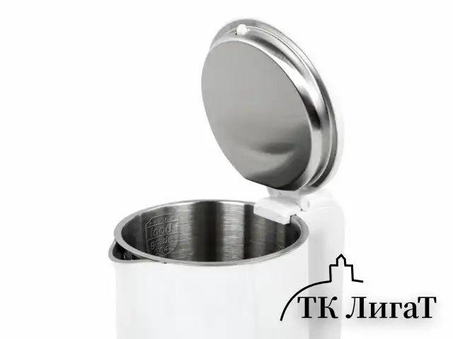 Чайник электрический с двойными стенками SONNEN KT-8718W, 1,7 л, 2200 Вт, белый, 454685