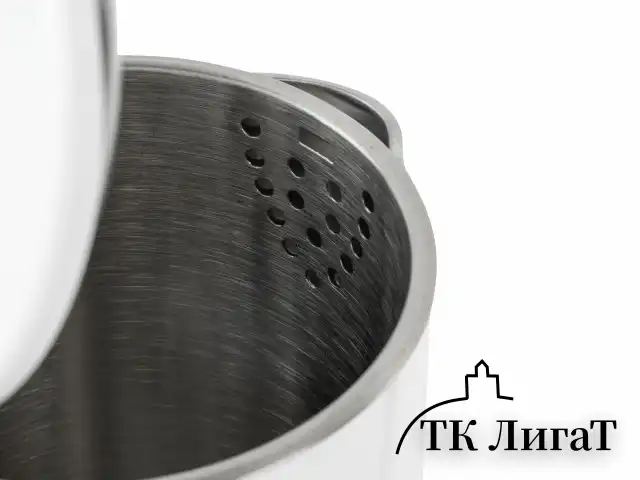Чайник электрический с двойными стенками SONNEN KT-8718W, 1,7 л, 2200 Вт, белый, 454685