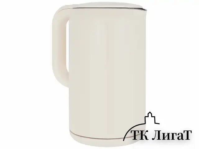 Чайник с терморегулятором и дисплеем, ДВОЙНЫЕ СТЕНКИ, SONNEN KT-8721, 1,7 л, 2200 Вт, бежевый, 454688