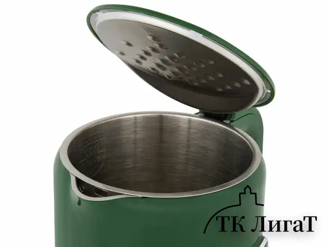 Чайник с терморегулятором и дисплеем, ДВОЙНЫЕ СТЕНКИ, SONNEN KT-8723EG, 1,7 л, 2200 Вт, изумрудный, 454689