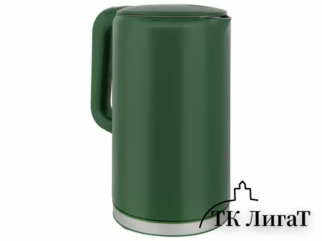 Чайник с терморегулятором и дисплеем, ДВОЙНЫЕ СТЕНКИ, SONNEN KT-8723EG, 1,7 л, 2200 Вт, изумрудный, 454689