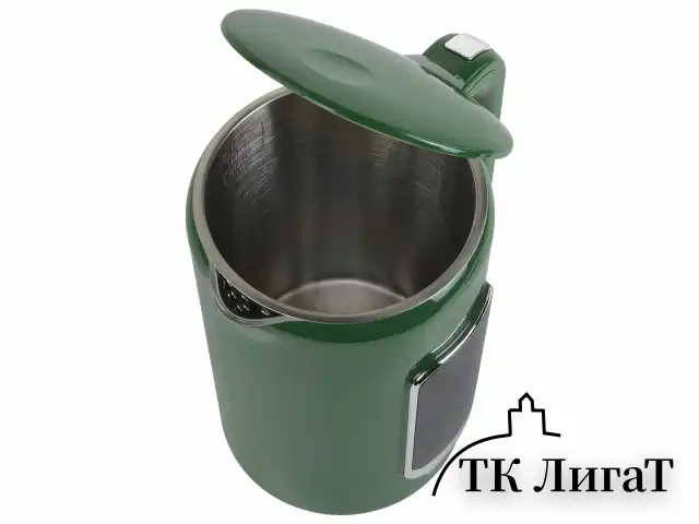 Чайник с терморегулятором и дисплеем, ДВОЙНЫЕ СТЕНКИ, SONNEN KT-8723EG, 1,7 л, 2200 Вт, изумрудный, 454689