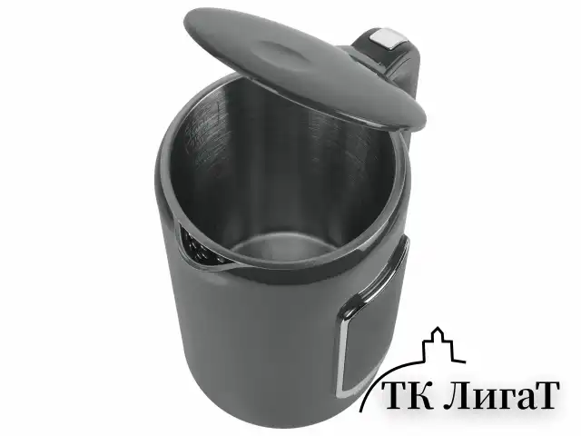Чайник с терморегулятором и дисплеем, ДВОЙНЫЕ СТЕНКИ, SONNEN KT-8723G, 1,7 л, 2200 Вт, серый, 454690