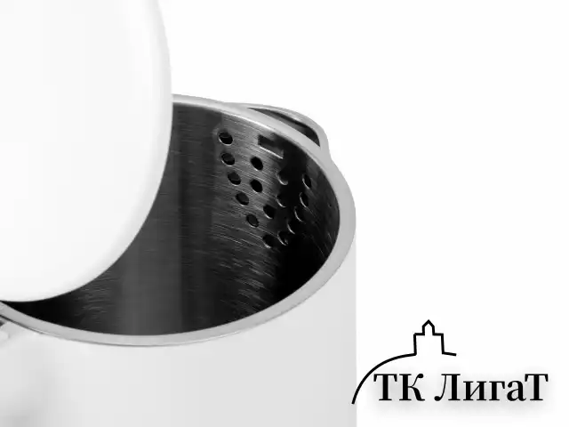 Чайник электрический с двойными стенками SONNEN KT-8719W, 1,5 л, 2200 Вт, белый, 454691