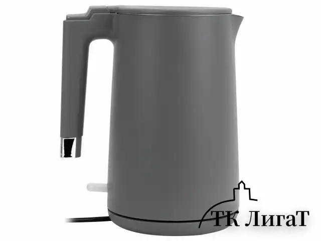 Чайник электрический с двойными стенками SONNEN KT-8719G, 1,5 л, 2200 Вт, графитовый, 454693