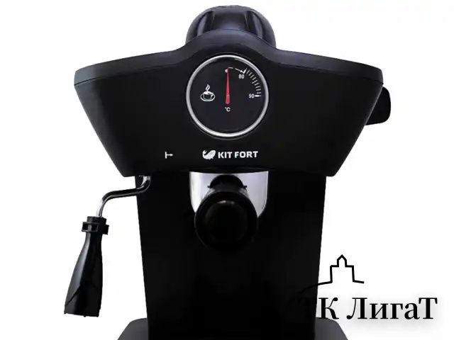 Кофеварка рожковая KITFORT КТ-706, 800 Вт, объем 0,25 л, 3,5 бар, ручной капучинатор, черная