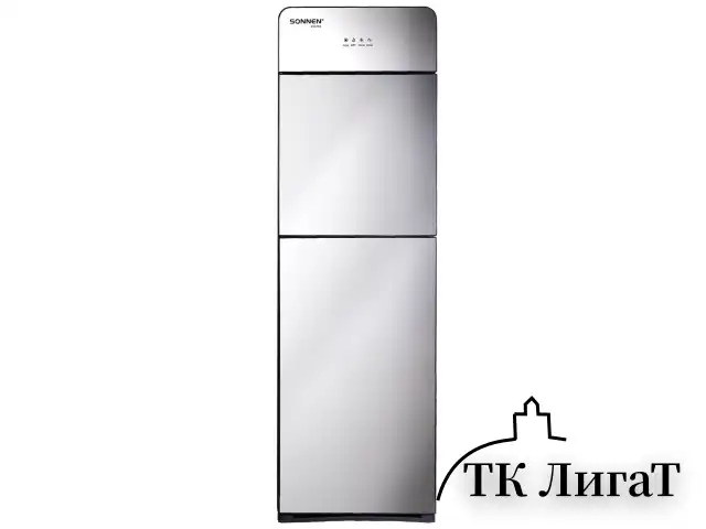Кулер для воды SONNEN FSE-03G, напольный, нагрев/охлаждение электронное, НИЖНЯЯ ЗАГРУЗКА, 3 крана, зеркальный, 455753