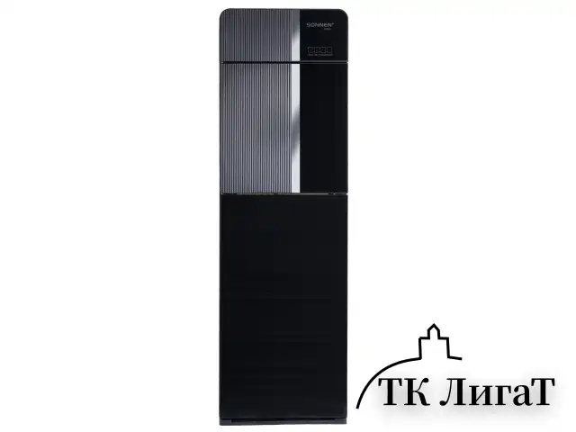 Кулер для воды SONNEN FSE-03BR, напольный, нагрев/охлаждение электронное, НИЖНЯЯ ЗАГРУЗКА, 3 крана, черный, 455754
