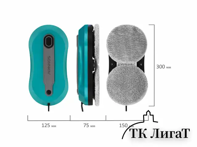 Робот-мойщик окон SONNEN Tech RWC-124 DUAL SPRAY, датчик от падения, 26 салфеток, приложение, 456237