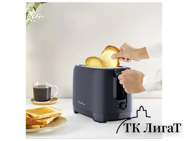 Тостер MOULINEX LT2M0810, 850 Вт, 2 тоста, 7 режимов, пластик, черный