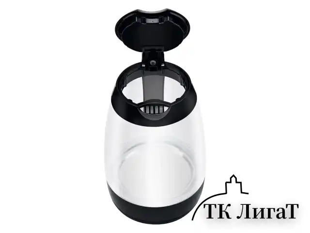 Чайник TEFAL KO450832, 1,7 л, 2400 Вт, закрытый нагревательный элемент, стекло, черный