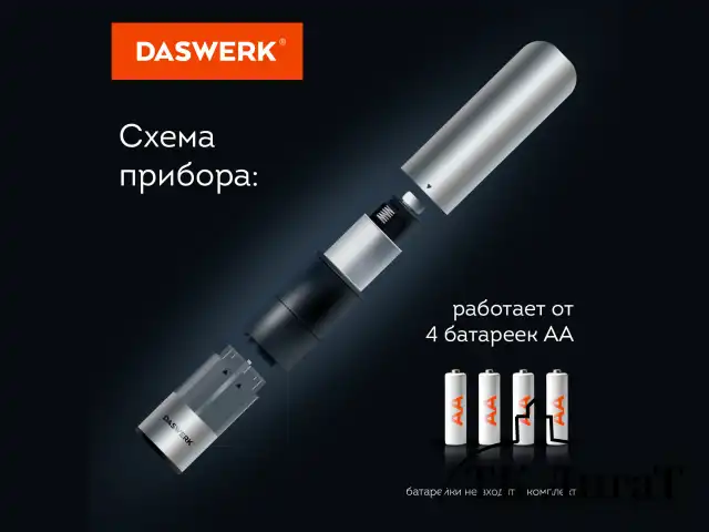 Мельница для соли и специй электрическая с подсветкой, 4 уровня помола, PM-1, DASWERK, 456619