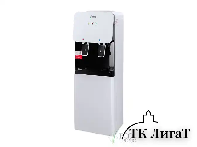 Кулер-водонагреватель БЕЗ ОХЛАЖДЕНИЯ ECOTRONIC J1-LCN XS, напольный, шкаф, 2 крана, белый, 12091
