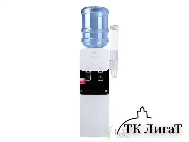 Кулер-водонагреватель БЕЗ ОХЛАЖДЕНИЯ ECOTRONIC J1-LCN XS, напольный, шкаф, 2 крана, белый, 12091