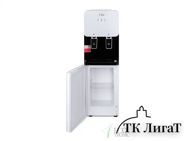 Кулер-водонагреватель БЕЗ ОХЛАЖДЕНИЯ ECOTRONIC J1-LCN XS, напольный, шкаф, 2 крана, белый, 12091
