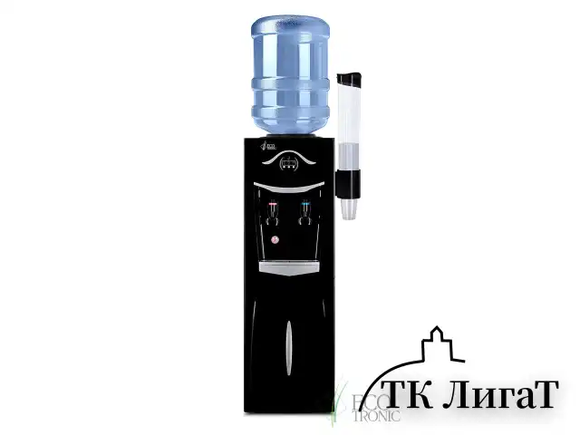 Кулер для воды ECOTRONIC K21-LF, напольный, НАГРЕВ/ОХЛАЖДЕНИЕ КОМПРЕССОРНОЕ, холодильник, 2 крана, черный, 11557