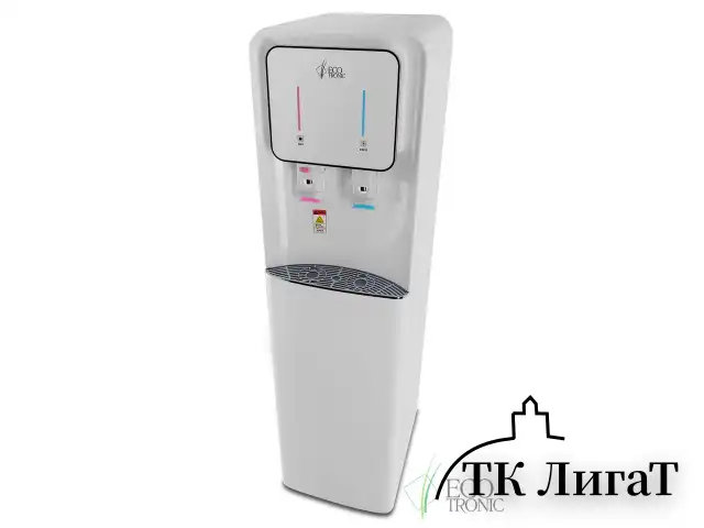 Пурифайер для воды ECOTRONIC A60-U4L напольный, НАГРЕВ/ОХЛАЖДЕНИЕ КОМПРЕССОРНОЕ, 2 крана, белый, 7138