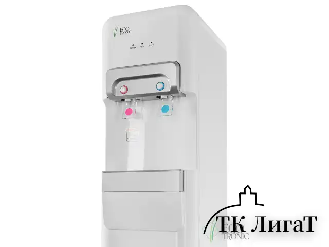 Пурифайер для воды ECOTRONIC V10-U4L напольный, НАГРЕВ/ОХЛАЖДЕНИЕ КОМПРЕССОРНОЕ, 2 крана, белый 7258