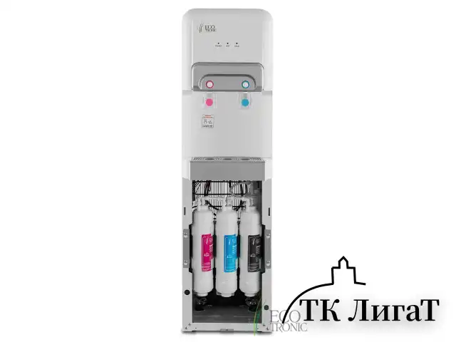 Пурифайер для воды ECOTRONIC V10-U4L напольный, НАГРЕВ/ОХЛАЖДЕНИЕ КОМПРЕССОРНОЕ, 2 крана, белый 7258