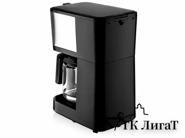 Кофеварка капельная BRAYER BR1125, 900 Вт, объем 1,25 л, LED-дисплей, термокружка в ПОДАРОК, черная