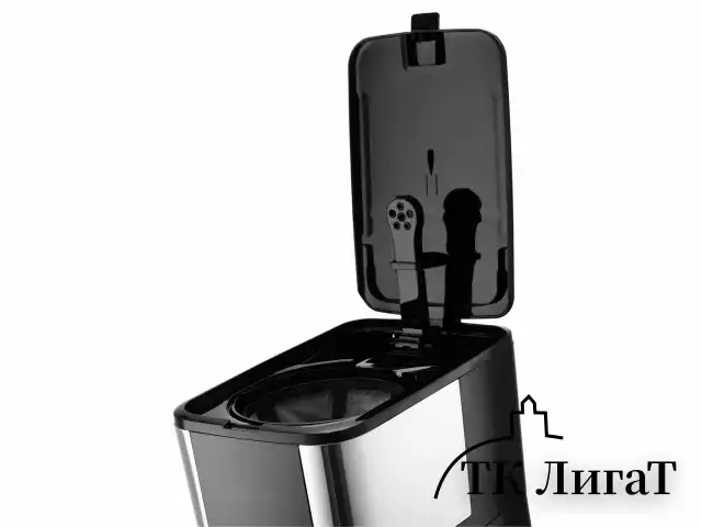 Кофеварка капельная BRAYER BR1125, 900 Вт, объем 1,25 л, LED-дисплей, термокружка в ПОДАРОК, черная