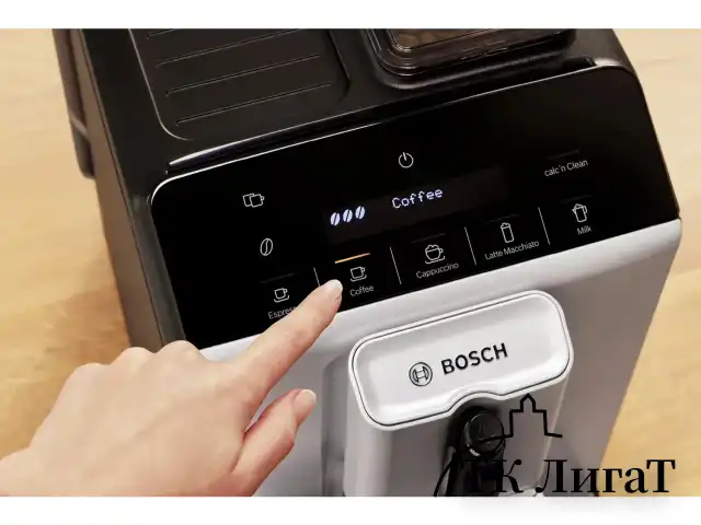 Кофемашина BOSCH TIE20301, 1300 Вт, объем 1,4 л, автокапучинатор, серебристая/черная