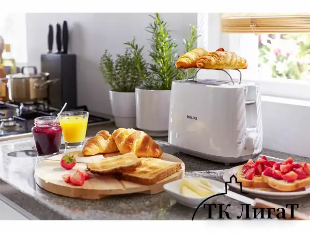 Тостер PHILIPS HD2581/00, 830 Вт, 2 тоста, 8 режимов, пластик, белый
