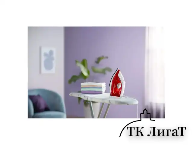 Утюг PHILIPS GC1742/40, 2000 Вт, антипригарное покрытие, самоочистка, красный