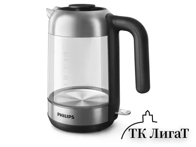 Чайник PHILIPS HD9339/80, 1,7 л, 2200 Вт, закрытый нагревательный элемент, стекло, серебристый