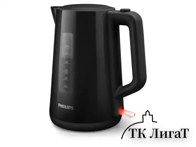 Чайник PHILIPS HD9318/20, 1,7 л, 2200 Вт, закрытый нагревательный элемент, пластик, черный