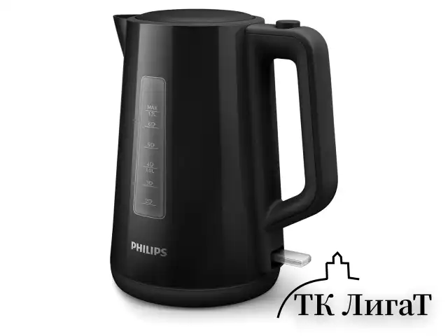 Чайник PHILIPS HD9318/20, 1,7 л, 2200 Вт, закрытый нагревательный элемент, пластик, черный