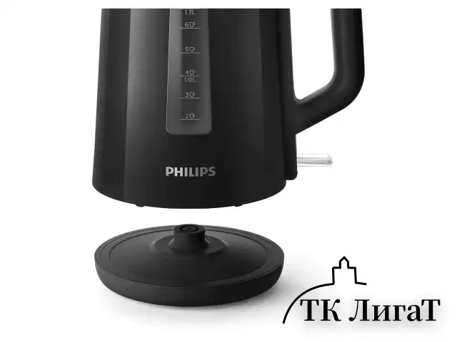 Чайник PHILIPS HD9318/20, 1,7 л, 2200 Вт, закрытый нагревательный элемент, пластик, черный