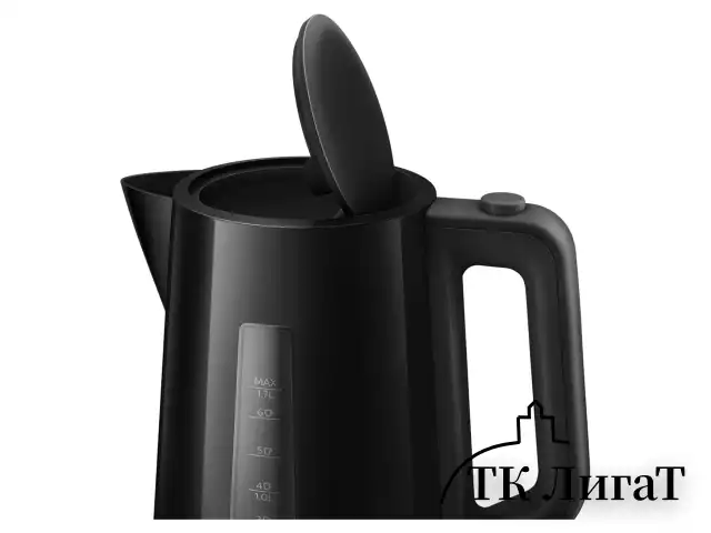 Чайник PHILIPS HD9318/20, 1,7 л, 2200 Вт, закрытый нагревательный элемент, пластик, черный