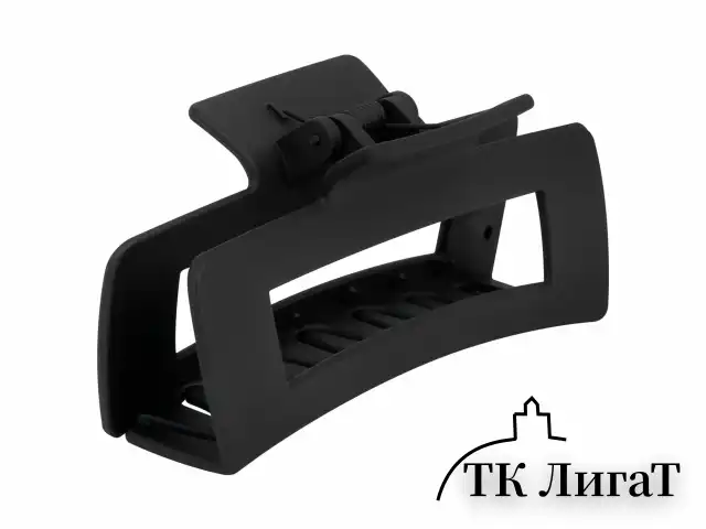 Краб для волос 10,5 см, soft-touch, чёрный, MONTE VITA, 456999