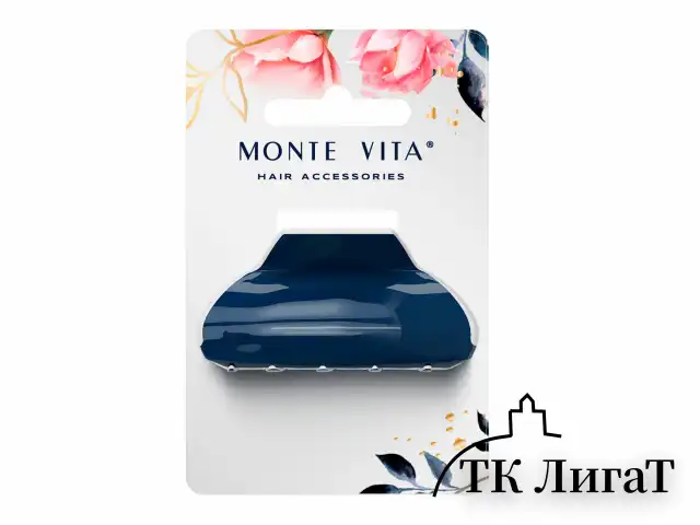 Краб для волос 6 см, темно-синий, MONTE VITA, 457022