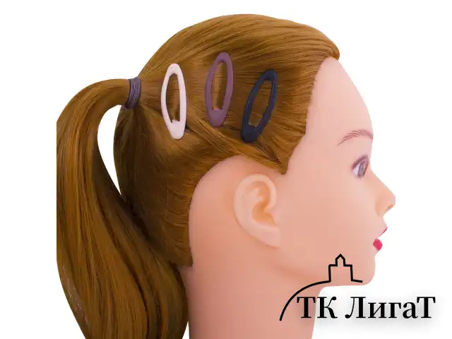 Заколки для волос НАБОР 5 шт., 5 см, клик-клак, матовые, ассорти, MONTE VITA, 457078